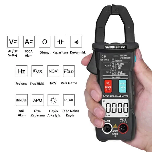WellHise CM9 Dijital Otomatik Pensampermetre