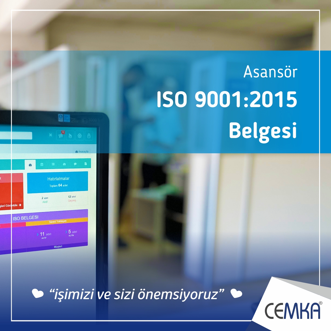 Asansör ISO 9001:2015 Belgesi