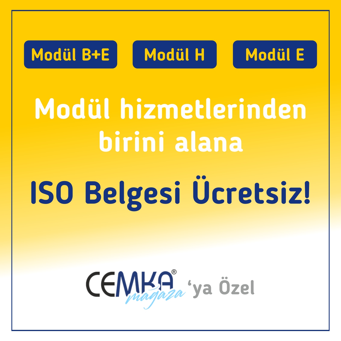 CE Belgesi Yanında ISO Belgesi Ücretsiz