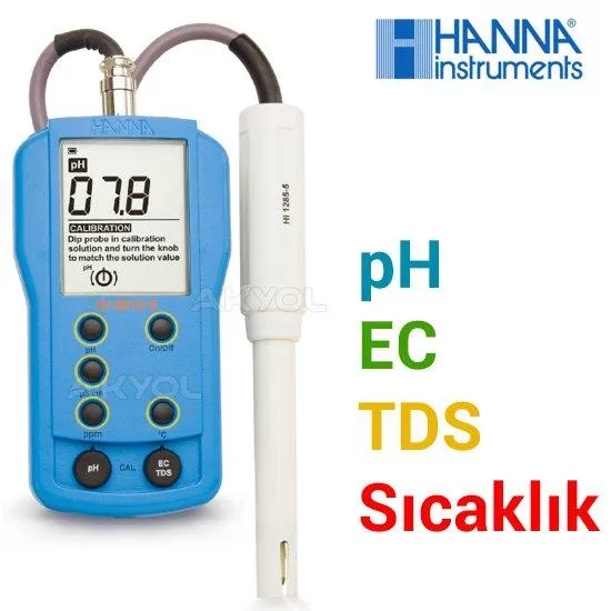 Hanna HI 9812-5 Harici Problu pH / EC / TDS / Sıcaklık Ölçer