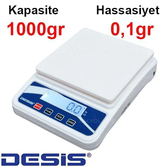 Desis KFS-A 1000 Dijital Terazi - Hassasiyet: 0,1 gr. Max: 1000 gr.