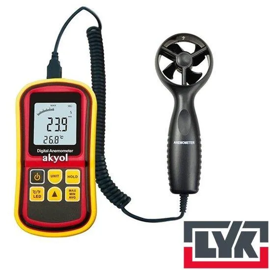 LYK BGM8901 Dijital Anemometre Rüzgar Hızı ve Sıcaklık Ölçer