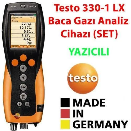 Testo 330-1 LX Baca Gazı Analiz Cihazı (YAZICILI SET)