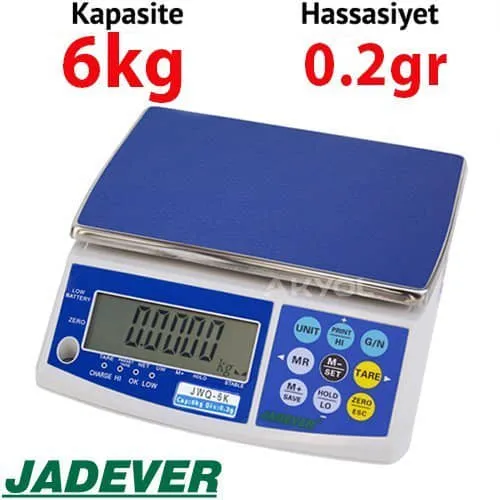 Jadever JWQ Dijital Hassas Terazi (6kg / 0.2gr)