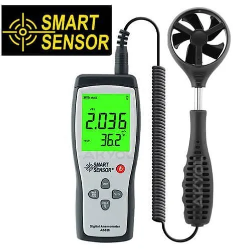 Smart Sensor AS 836 Rüzgar Hızı ve Sıcaklık Ölçer Anemometre