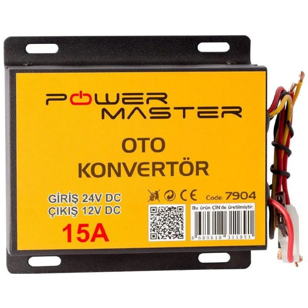 Powermaster 24-12 Volt 15 Amper Oto Konvertör PM-7904