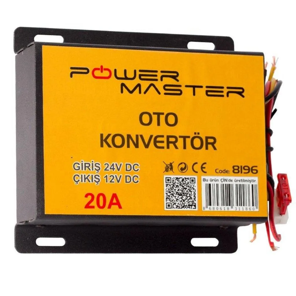 Powermaster 24-12 Volt 20 Amper Oto Konvertör PM-8196